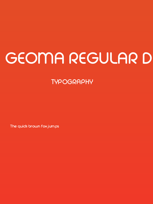 Geoma Regular Demo Poster