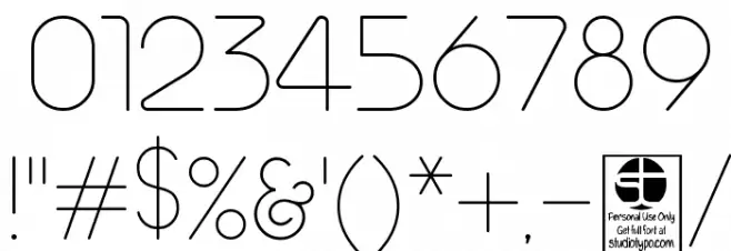 Geoma Thin Demo Font OTHER CHARS