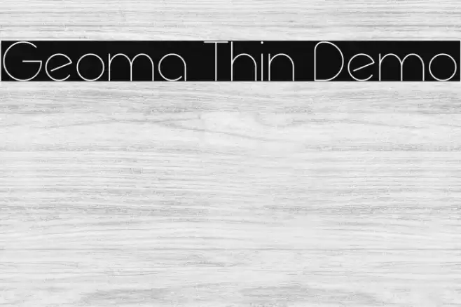 Geoma Thin Demo Font examples