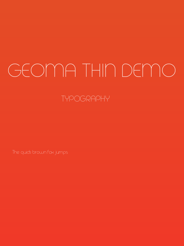 Geoma Thin Demo Poster
