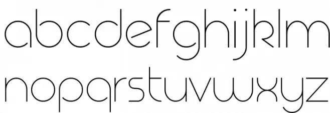 Geoma Thin Demo Schriftart Kleinbuchstaben