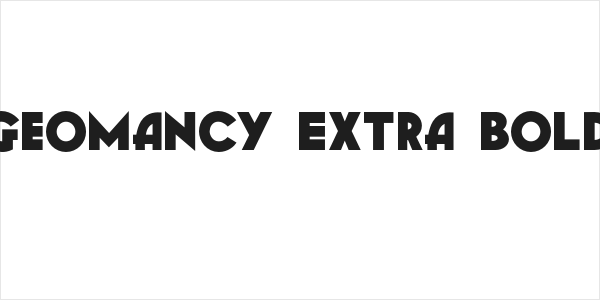 Geomancy Extra Bold Logo