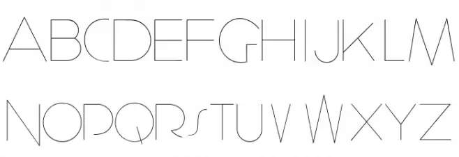 Geomancy Hairline Schriftart Groß