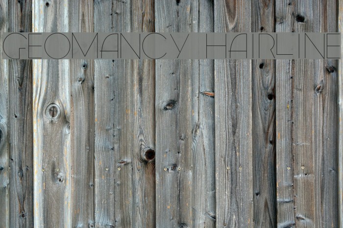 Geomancy Hairline Font examples
