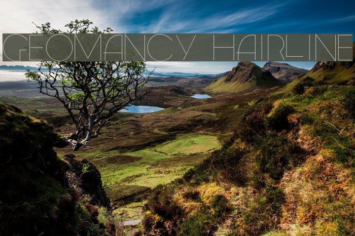 Geomancy Hairline Font examples