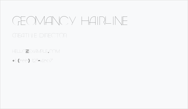 Geomancy Hairline Business Card