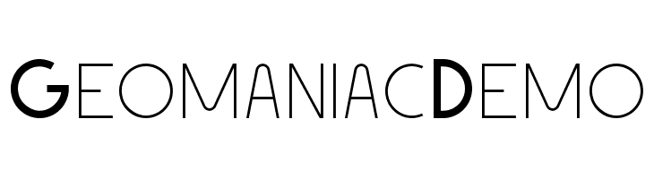 Geomaniac Demo  Скачать бесплатные шрифты