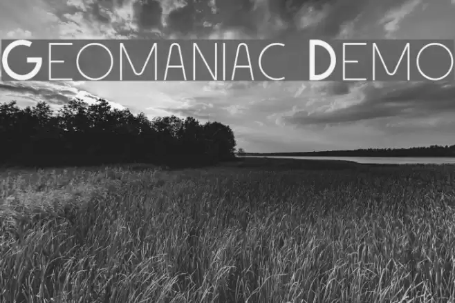Geomaniac Demo Font examples