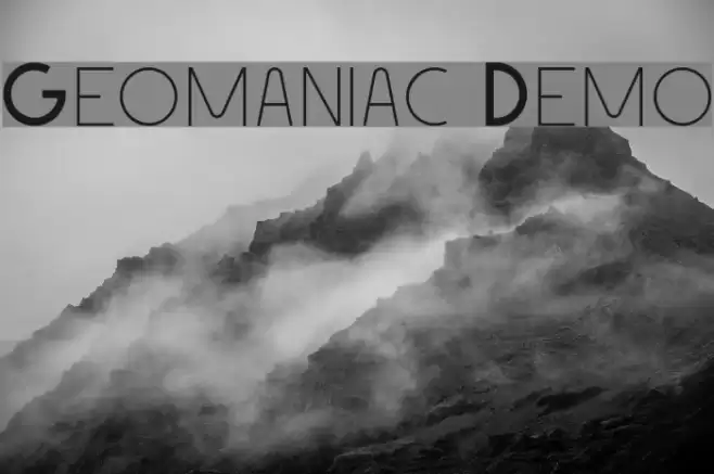 Geomaniac Demo Font examples