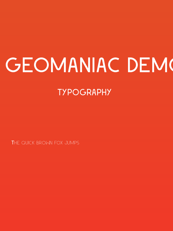 Geomaniac Demo Poster