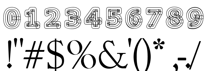 Geometri Outline Font OTHER CHARS