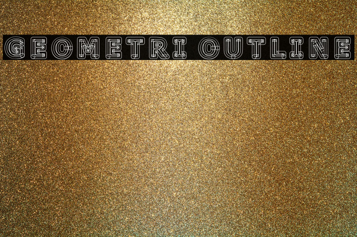 Geometri Outline Font examples