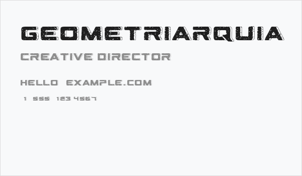 Geometriarquia Business Card