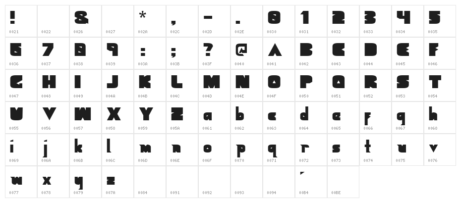 Geometric Black Black Character Map