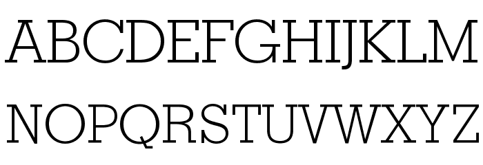 Geometric Slabserif 703 Light BT Font UPPERCASE