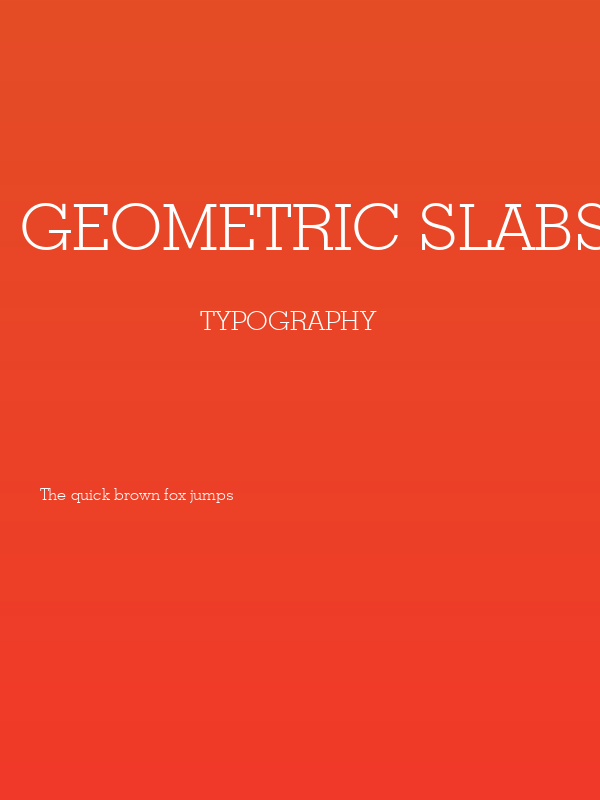 Geometric Slabserif 703 Light BT Poster