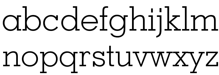 Geometric Slabserif 703 Light BT Font LOWERCASE