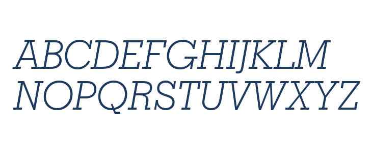 Geometric Slabserif 703 Light Italic BT Uppercase