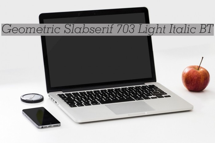 Geometric Slabserif 703 Light Italic BT Example 3