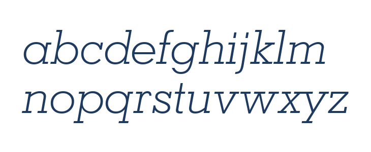 Geometric Slabserif 703 Light Italic BT Lowercase