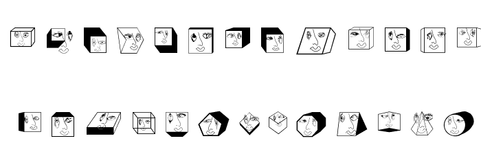 GeometricFaces Polices MAJUSCULES