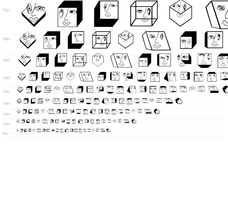 GeometricFaces Waterfall