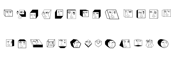 GeometricFaces Font LOWERCASE