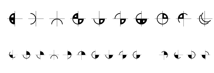 GeometricGlyphs Font OTHER CHARS