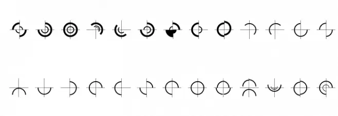 GeometricGlyphs Font LOWERCASE