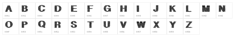 GeometricPetras Character Map