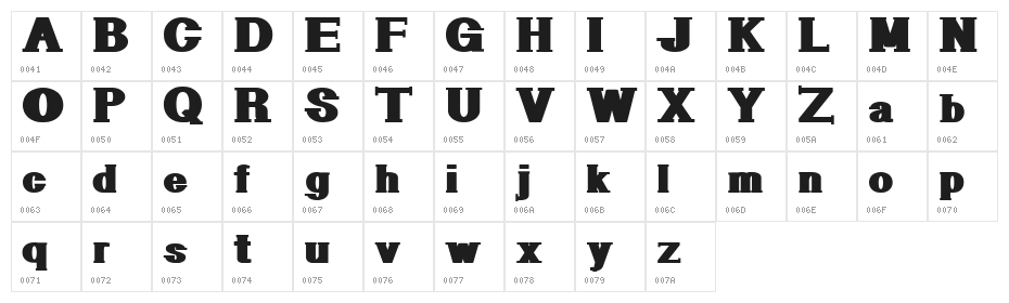 GeometricSerif Character Map
