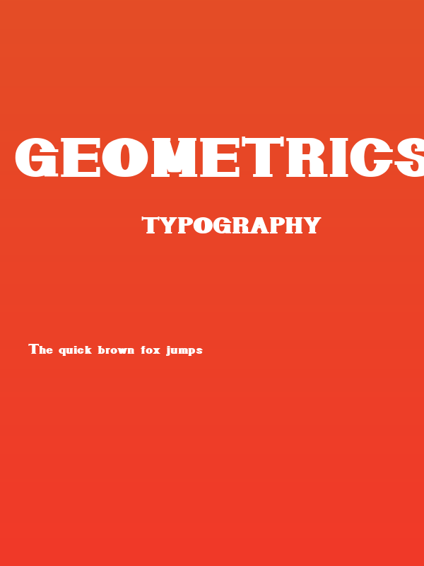 GeometricSerif Poster