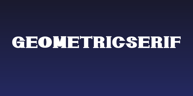 GeometricSerif Social Header