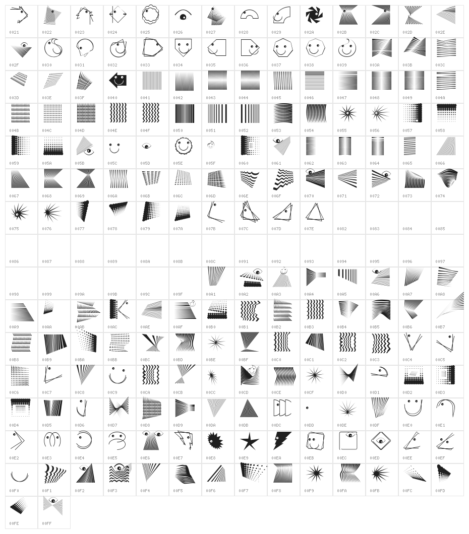 GeometricStructuresTwo Character Map