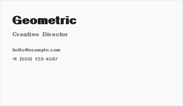 Geometric Business Card