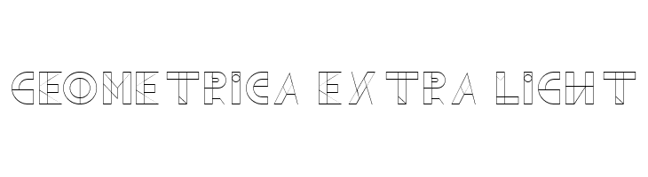 Geometrica Extra Light  font caratteri gratis