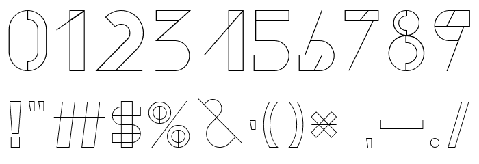 Geometrica Extra Light Font OTHER CHARS