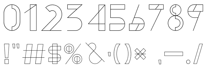 Geometrica-ExtraLight Font OTHER CHARS