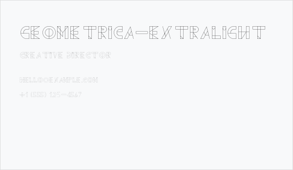 Geometrica-ExtraLight Business Card