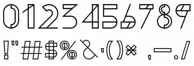 Geometrica Regular Font OTHER CHARS
