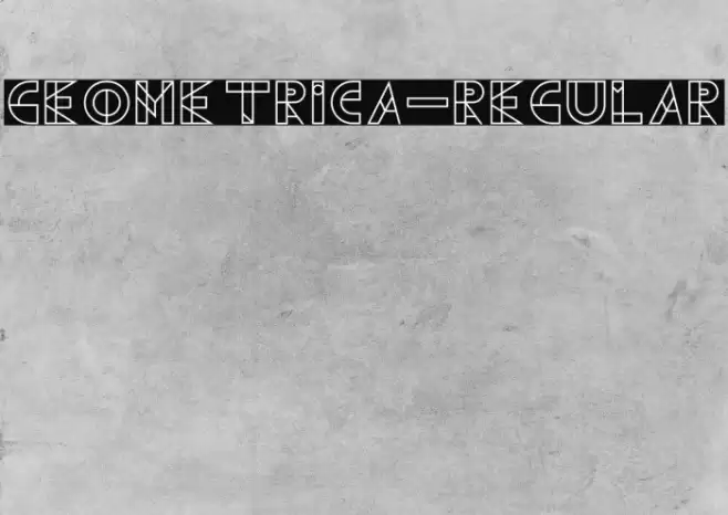 Geometrica-Regular Font examples