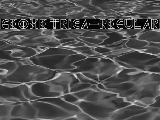 Geometrica-Regular Font examples