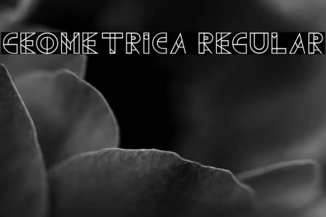Geometrica Regular Font examples