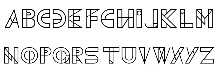 Geometrica Regular Font LOWERCASE