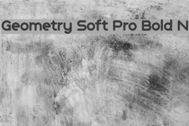 Geometry Soft Pro Bold N Caratteri examples