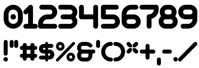 GeometrySoftPro-BoldN Font OTHER CHARS