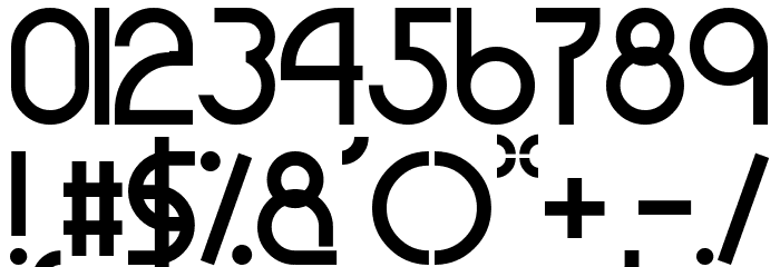 Geometyczna Font OTHER CHARS