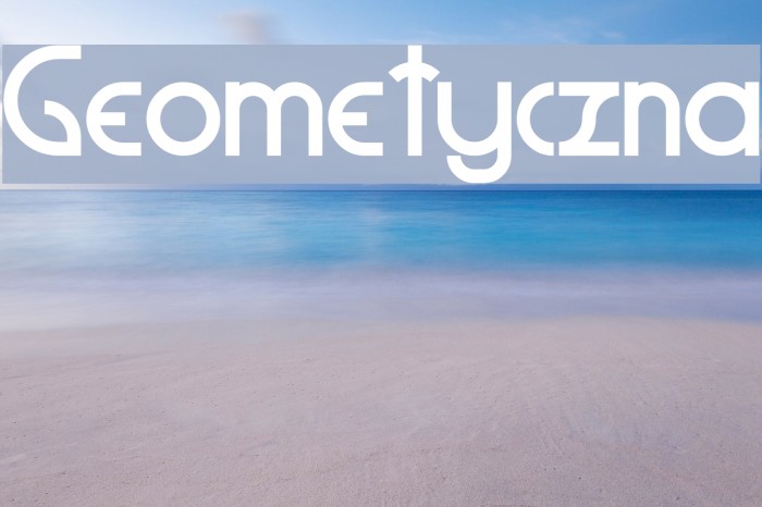 Geometyczna Font examples