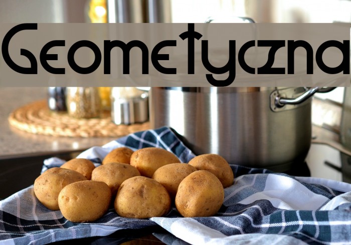 Geometyczna Font examples