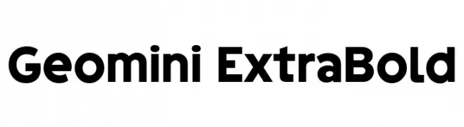 Geomini ExtraBold फ़ॉन्ट